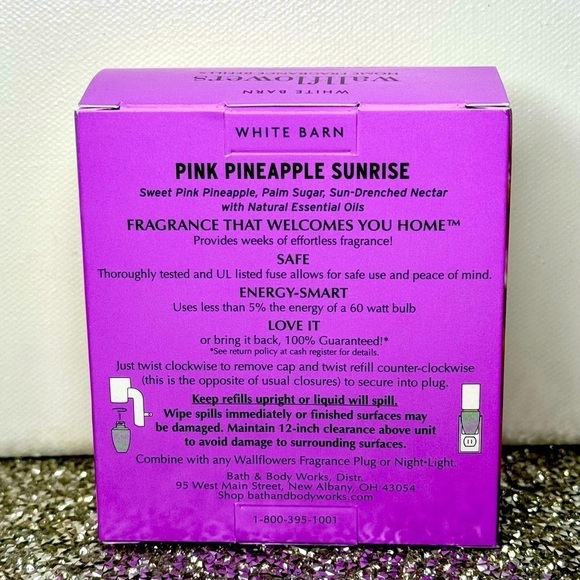 Bath & Body Works Wallflowers Pink Pineapple Sunrise 2 Pack Refills Nwt - Picture 3 of 3